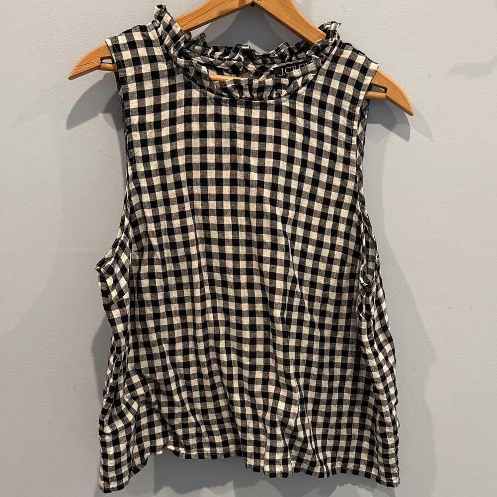 J. Crew Ruffle-Neck Sleeveless Top